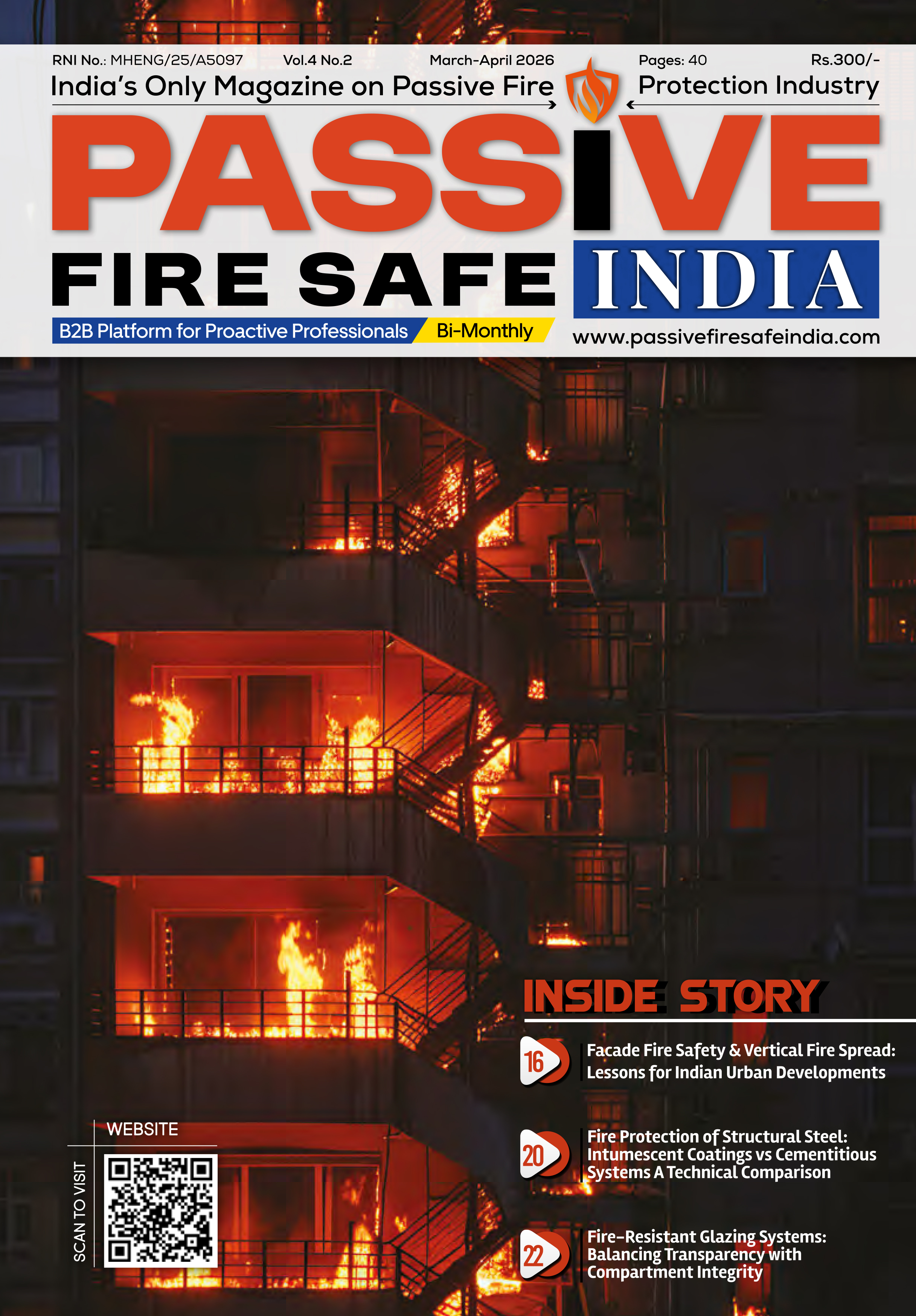Passive Fire Safe India Magazine March April 2026 Front Cover